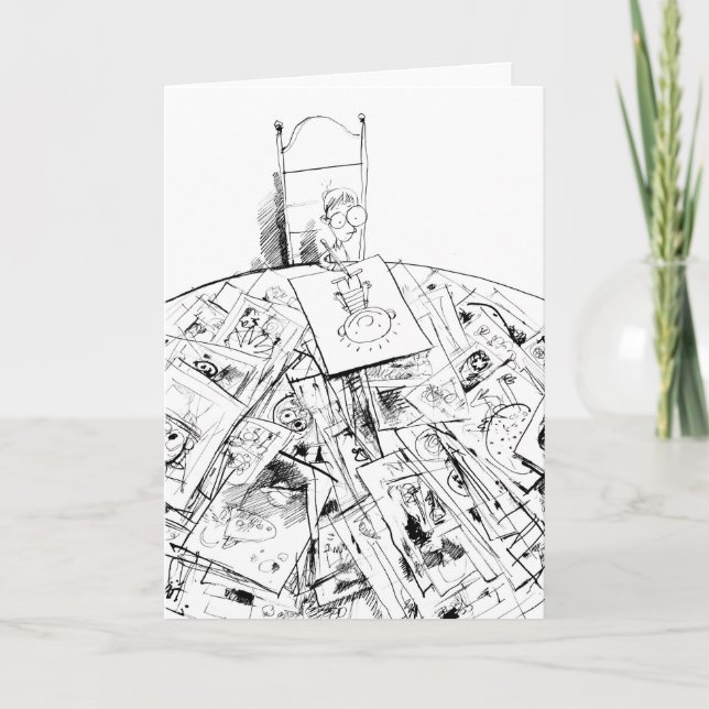 Der Künstler als junger Mann-Schnur Karte (Vorderseite)