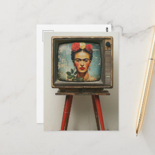 Der Künstler auf einem TV-Grunge Postkarte