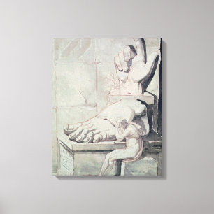 Der Künstler in der Verzweiflung über Größe vo Leinwanddruck