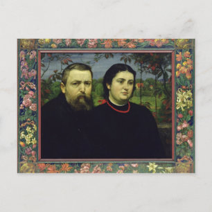 Der Künstler mit seiner Ehefrau Bonicella, 1887 Postkarte