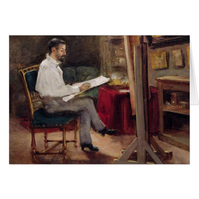 Der Künstler Morot in seinem Studio, c.1874 (Vorderseite (Horizontal))