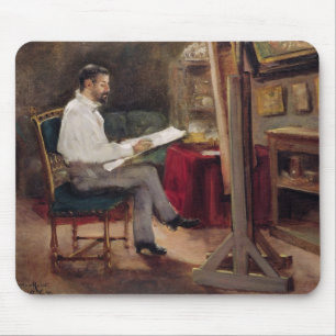Der Künstler Morot in seinem Studio, c.1874 Mousepad