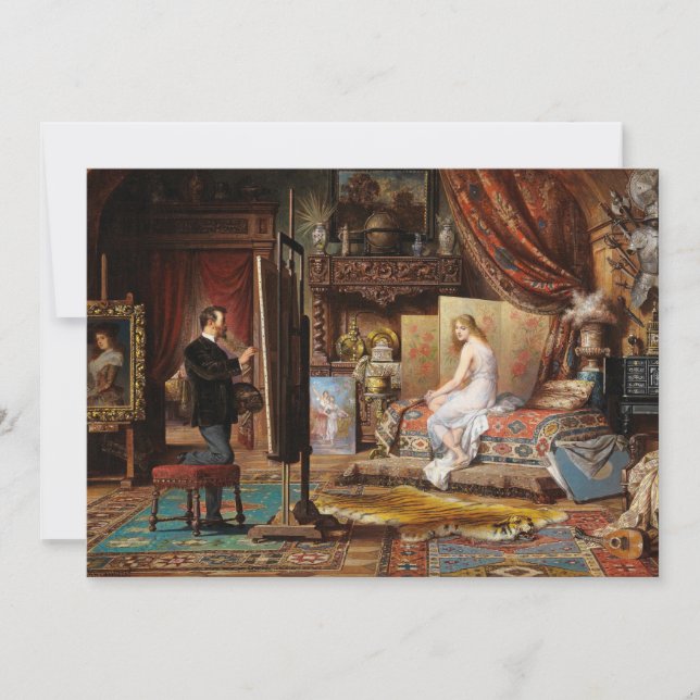 Der Künstler und sein Modell | Carl Schweninger, J (Vorderseite)