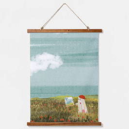 Der Künstler Wandteppich Mit Holzrahmen