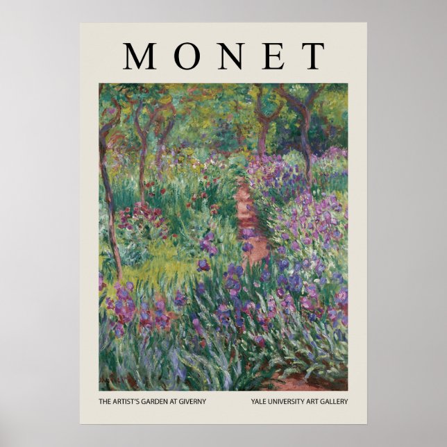 Der Künstlergarten in Giverny Poster (Vorne)