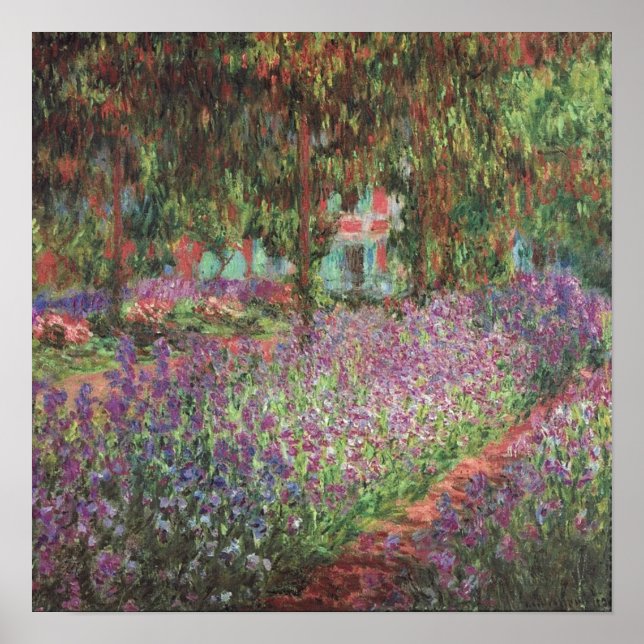 Der Künstlergarten in Giverny von Claude Monet Poster (Vorne)