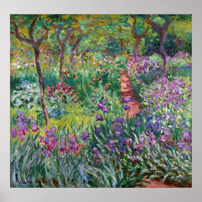 Der Künstlergarten in Giverny von Claude Monet Poster (Vorne)