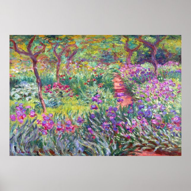 Der Künstlergarten in Giverny von Claude Monet Poster (Vorne)