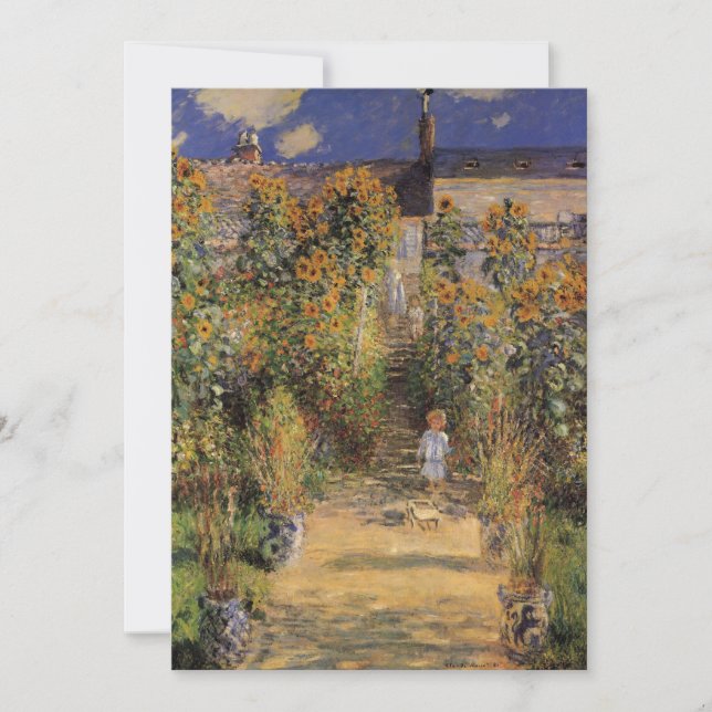 Der Künstlergarten in Vetheuil von Claude Monet (Vorderseite)