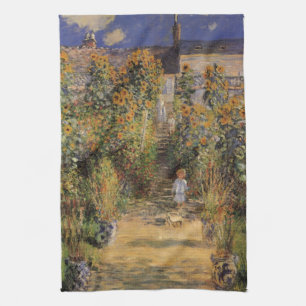 Der Künstlergarten in Vetheuil von Claude Monet Handtuch