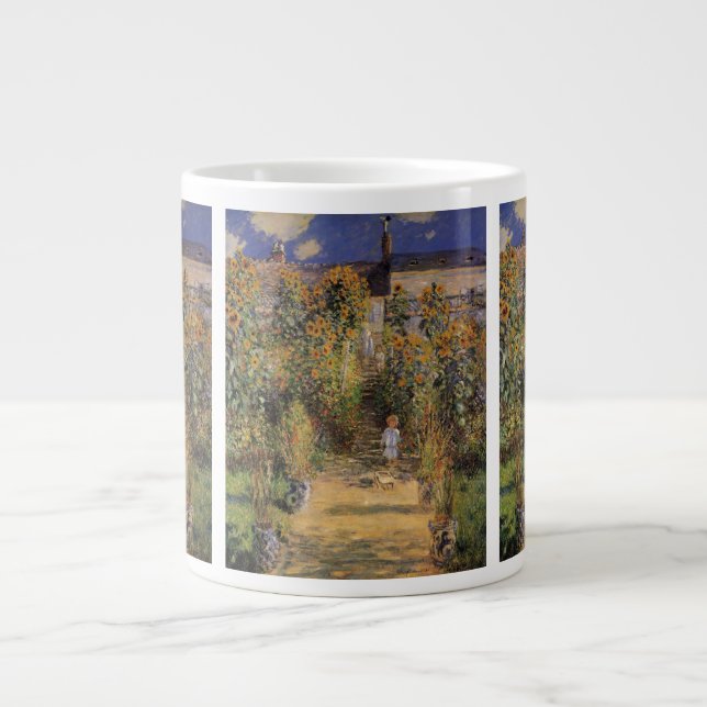 Der Künstlergarten in Vetheuil von Claude Monet Jumbo-Tasse (Vorderseite)