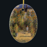 Der Künstlergarten in Vetheuil von Claude Monet Keramikornament<br><div class="desc">Der Artist's Garden at Vetheuil (1880) von Claude Monet ist ein Vintager Impressionismus feine Kunst Blumenmalerei. Ein junges Mädchen wird während der Sommersaison von großen, blühenden Blume mit gelben Sonnenblumen begleitet. Ein Kind ist auf einem Weg im Pariser Garten von Monet in Vetheuil stehend. Über den Künstler: Claude Monet (1840-1926)...</div>