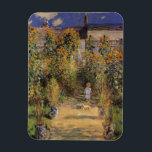 Der Künstlergarten in Vetheuil von Claude Monet Magnet<br><div class="desc">Der Artist's Garden at Vetheuil (1880) von Claude Monet ist ein Vintager Impressionismus feine Kunst Blumenmalerei. Ein junges Mädchen wird während der Sommersaison von großen, blühenden Blume mit gelben Sonnenblumen begleitet. Ein Kind ist auf einem Weg im Pariser Garten von Monet in Vetheuil stehend. Über den Künstler: Claude Monet (1840-1926)...</div>