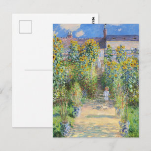 Der Künstlergarten in Vetheuil von Claude Monet Postkarte