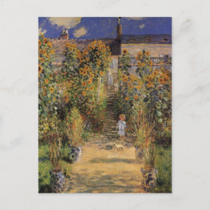 Der Künstlergarten in Vetheuil von Claude Monet Postkarte