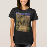 Der Künstlergarten in Vetheuil von Claude Monet T-Shirt<br><div class="desc">Der Artist's Garden at Vetheuil (1880) von Claude Monet ist ein Vintager Impressionismus feine Kunst Blumenmalerei. Ein junges Mädchen wird während der Sommersaison von großen, blühenden Blume mit gelben Sonnenblumen begleitet. Ein Kind ist auf einem Weg im Pariser Garten von Monet in Vetheuil stehend. Über den Künstler: Claude Monet (1840-1926)...</div>