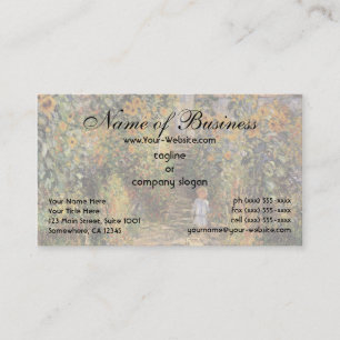 Der Künstlergarten in Vetheuil von Claude Monet Visitenkarte