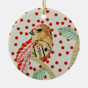 Der künstlerische Vogel für den Garten Keramik Ornament
