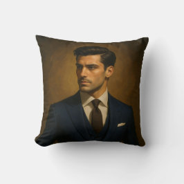 Der Kurator — Luxus-Männlichkeits-Porträt-Akzent-K Kissen