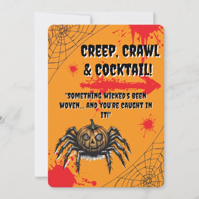 Der Kürbisler hat Crawler angezogen Einladung (Vorderseite)