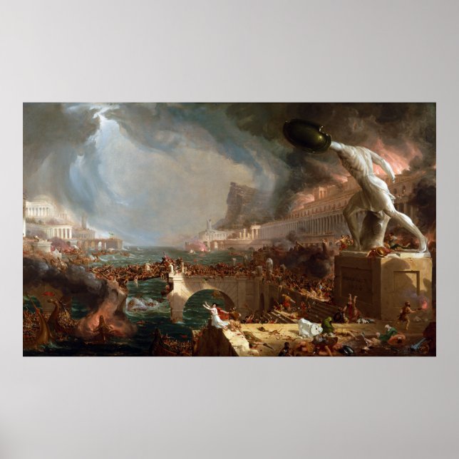 Der Kurs des Empire: Zerstörung durch Thomas Cole Poster (Vorne)