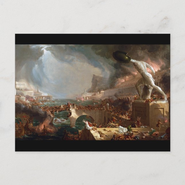 Der Kurs des Empire: Zerstörung durch Thomas Cole Postkarte (Vorderseite)