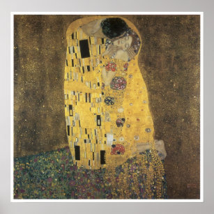Der Kuss, 1907-08 Gustav Klimt Poster
