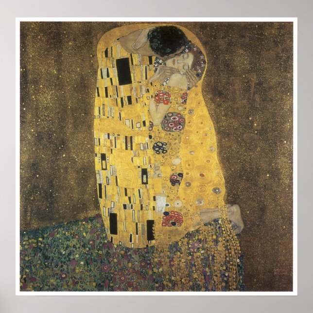 Der Kuss, 1907-08 Gustav Klimt Poster (Vorne)