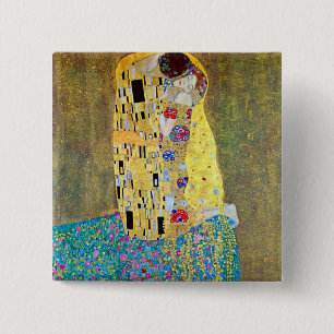 Der Kuss 2 von Gustav Klimt Button