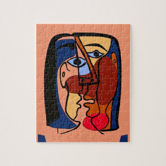 Der Kuss, abstrakt Puzzle (Vertikal)