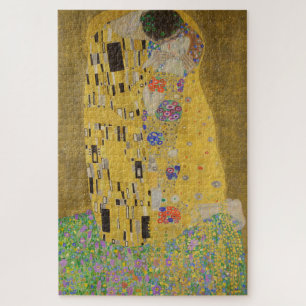 Der Kuss, Art Nouveau Ölgemälde, Gustav Klimt Puzzle