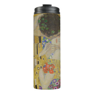Der Kuss, Art Nouveau Ölgemälde, Gustav Klimt Thermosbecher