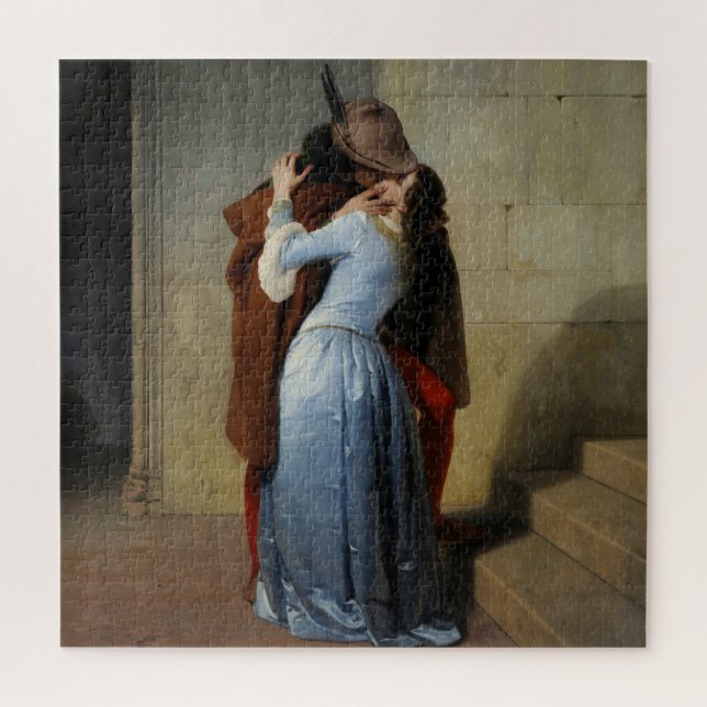 Der Kuss des Paares 1859 Francesco Hayez Puzzle (Vertikal)