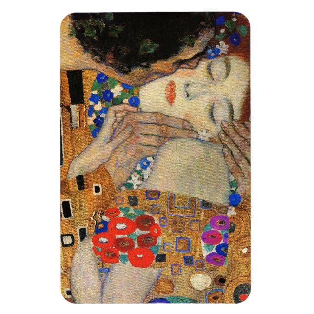 Der Kuss (Detail) Gustav Klimt Magnet (Vertikal)