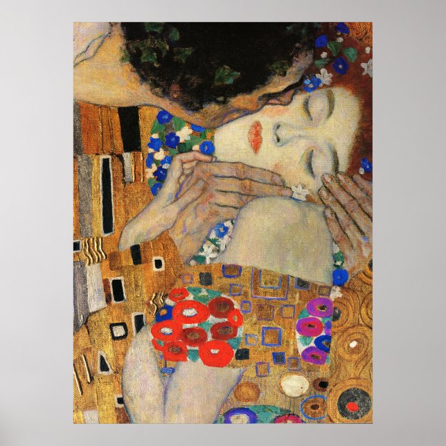 Der Kuss (Detail) Gustav Klimt Poster (Vorne)