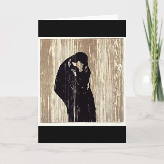 Der Kuss durch Edvard Munch Lithographie, Karte (Vorderseite)