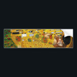 Der Kuss durch Gustav Klimt Autoaufkleber<br><div class="desc">Das Kuss-, Öl- und Goldblatt auf Leinwand, 1907-1908. Österreichische Galerie Belvedere, Wien, </div>