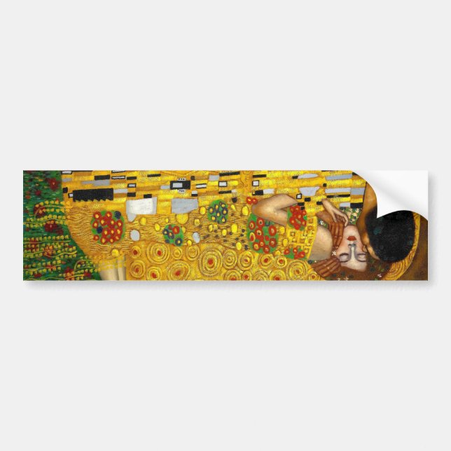 Der Kuss durch Gustav Klimt Autoaufkleber (Vorne)