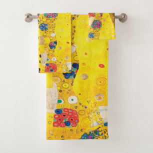 Der Kuss durch Gustav Klimt Badhandtuch Set