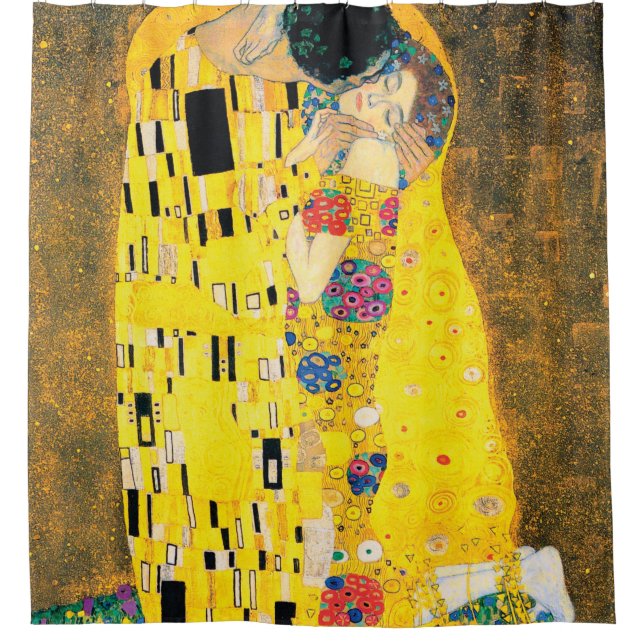 Der Kuss durch Gustav Klimt Duschvorhang (Vorderseite)