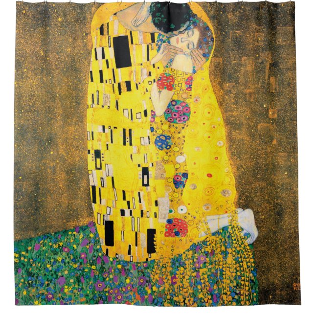 Der Kuss durch Gustav Klimt Duschvorhang (Vorderseite)