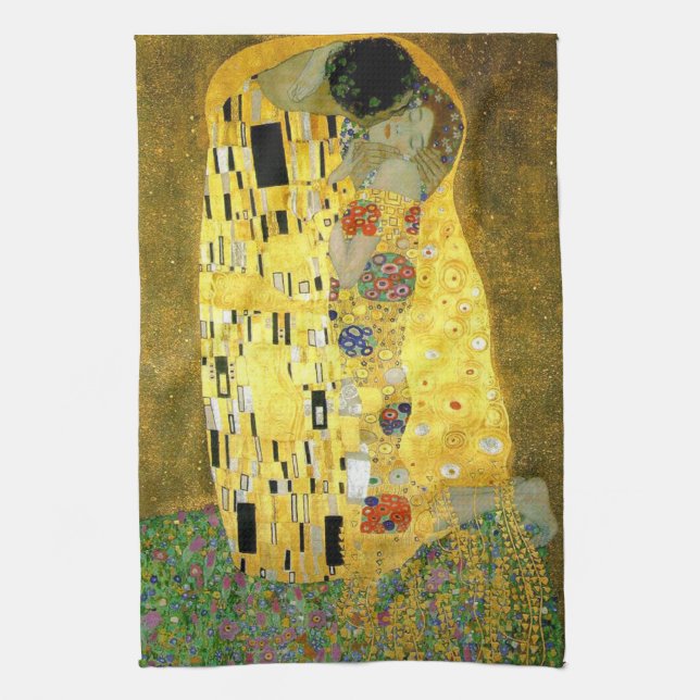 Der Kuss durch Gustav Klimt Handtuch (Vertikal)