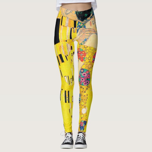 Der Kuss durch Gustav Klimt Leggings (Vorderseite)