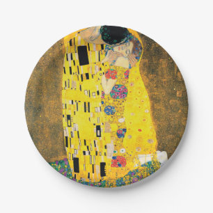 Der Kuss durch Gustav Klimt Pappteller
