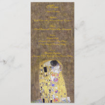 Der Kuss durch Klimt Hochzeits-Goldmenü