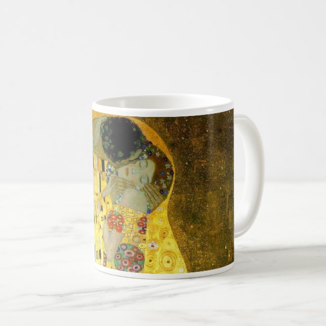 Der Kuss durch Klimt Kaffeetasse (VorderseiteRechts)