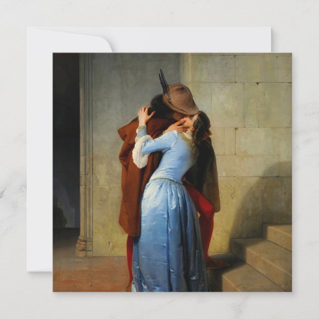Der Kuss Francesco Hayez Einladung (Vorderseite)