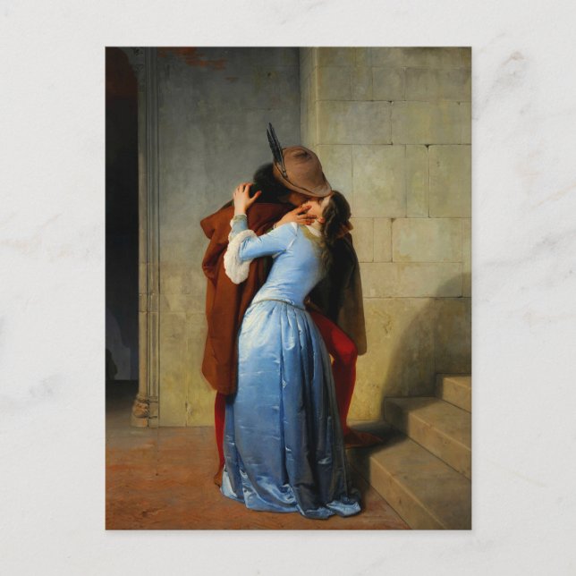 Der Kuss Francesco Hayez Feiertagspostkarte (Vorderseite)