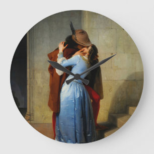 Der Kuss Francesco Hayez Große Wanduhr