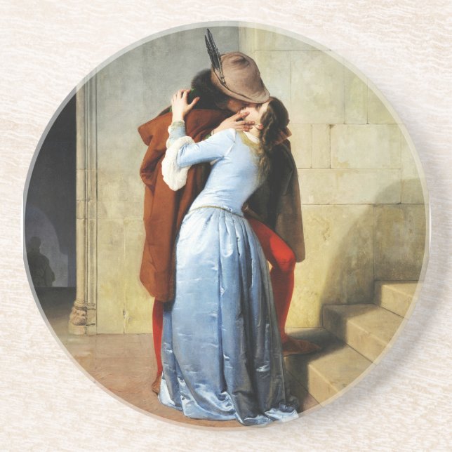 Der Kuss - Francesco Hayez Il Bacio  Getränkeuntersetzer (Vorne)